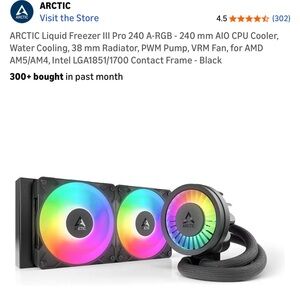 Arctic Liquid Freezer III Pro 240 A-RGB CPU Cooler - Black